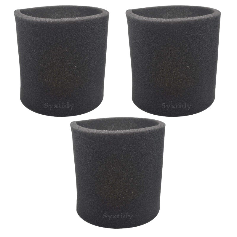 3 Pack 90585 Foam Sleeve VF2001 Foam Replacements Filters For Wet Dry Vacuum Cleaner Fits Most ShopVac Vacmaster Genie Shop Vacuum Cleaner Replace Parts 9058500