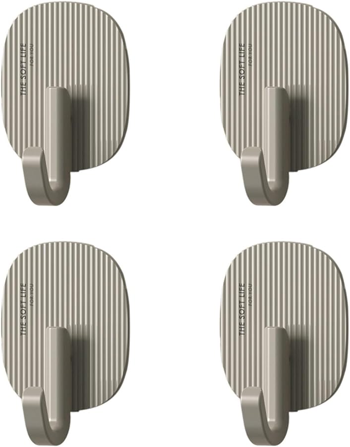 خطافات الحائط اللاصقة الرمادية لا تسبب ضرراً ولا تحتاج مسامير، مثبتات صور محمولة ومتينة - Image 2