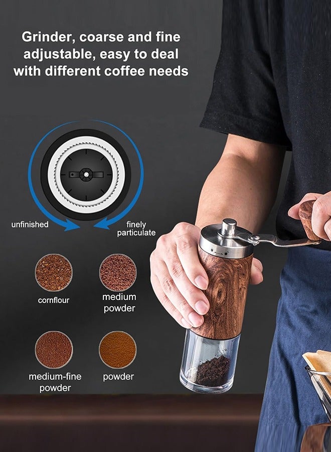 إي وورلد طقم صانع القهوة V60 Pour Over مع حقيبة حمل، مجموعة قهوة محمولة للسفر والرحلات الخارجية، تشمل غلاية، قمع ترشيح، مطحنة، ورق ترشيح، إبريق زجاجي بسعة 350 مل، وغلاية بسعة 600 مل - Image 4