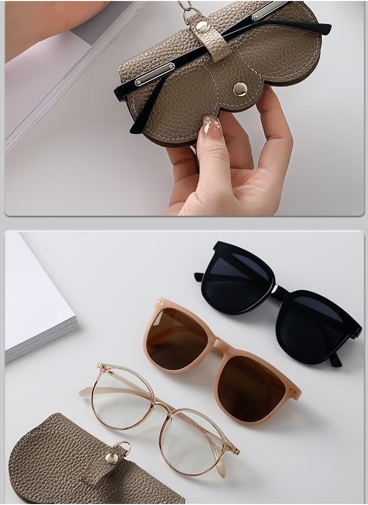 CityRiya-Long Leather Sunglasses Bag Travel Sun Glasses Holder Sunglass Case Portable Leather Glasses Case Holder Sunglasses Pouch Glasses Organizer Bag Eyeglasses Bag Eyewear Sleeve  - Image 5