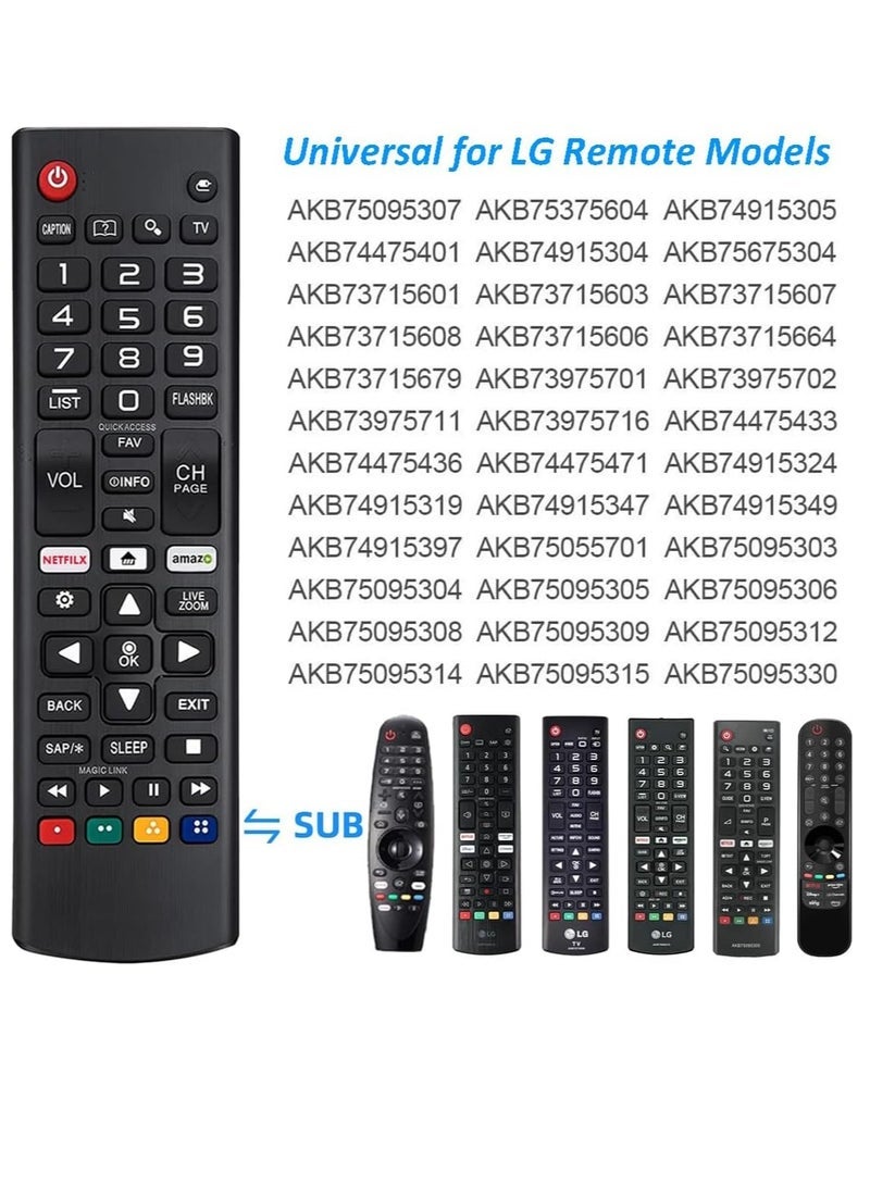 PopZa Universal Replacement Remote Control for LG Smart TV All Models UHD OLED LED LCD 4K 8K HDTV - No Setup Required with battery - Image 3