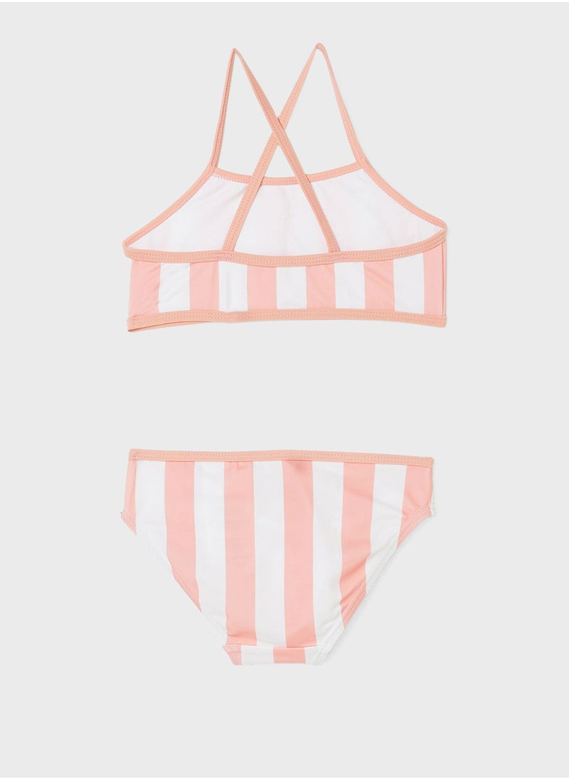 NAME IT - Kids Striped Bikini - Image 1