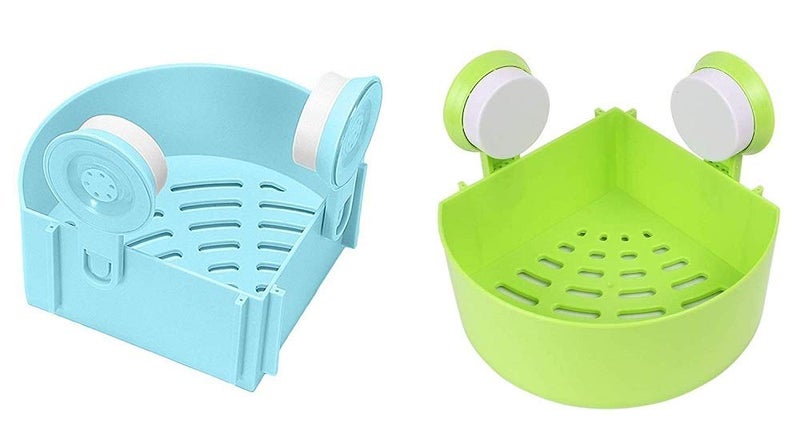 kytaste Suction Cup Organizer Storage Holding Shampoo Toothbrush Razor SpongeBathroomKitchen BasketToiletryShelf - Image 1