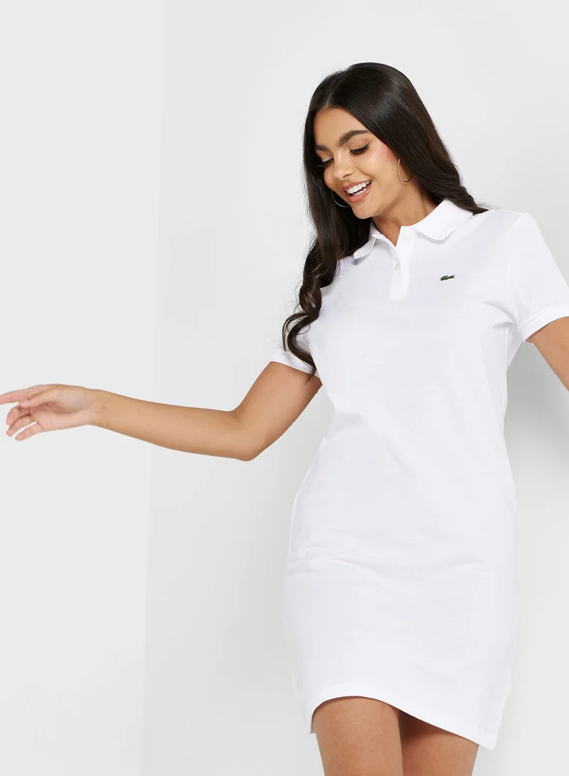 LACOSTE Piqué Knit Polo Dress