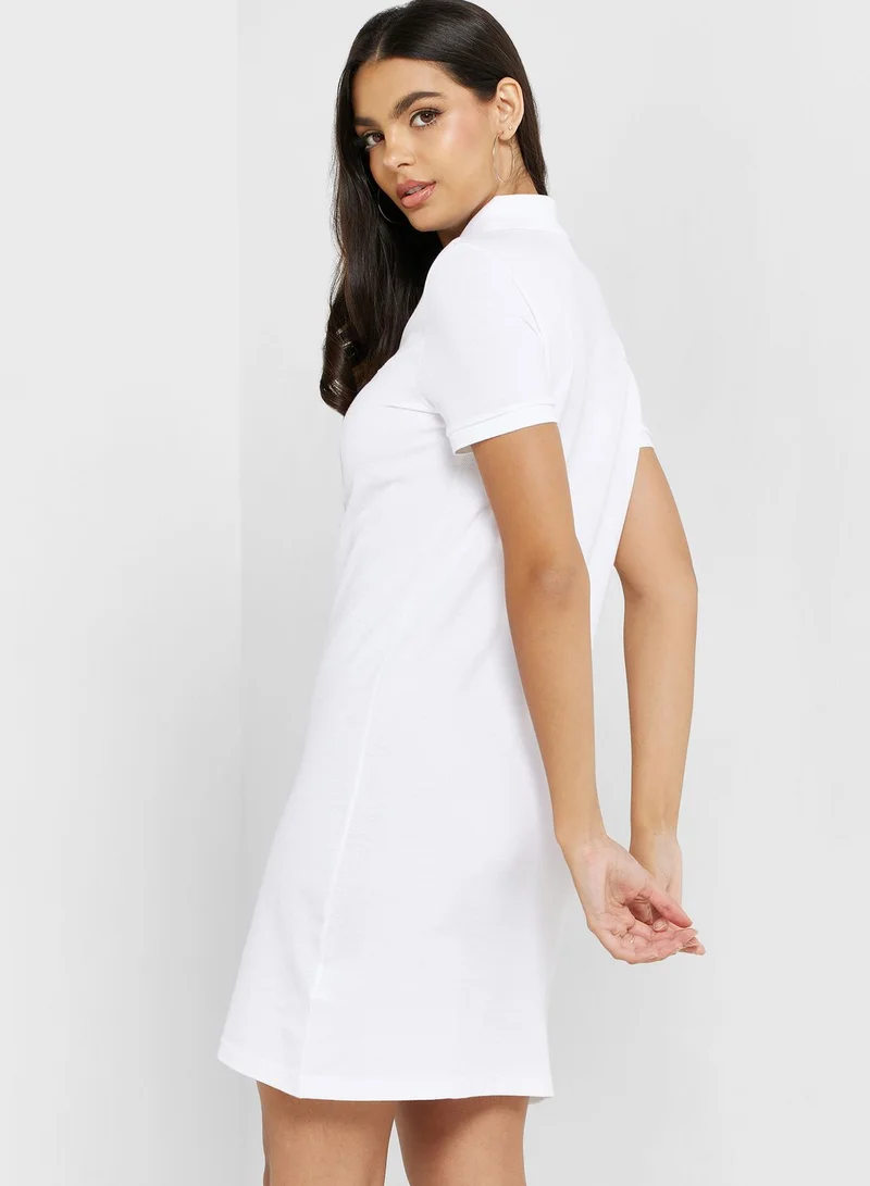 LACOSTE Piqué Knit Polo Dress