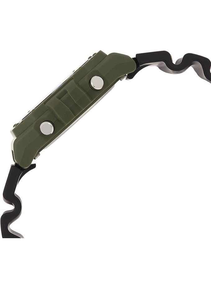 كاسيو ساعة رقمية للرجال W-218H-3AVDF - 44 مم - أسود - Image 2