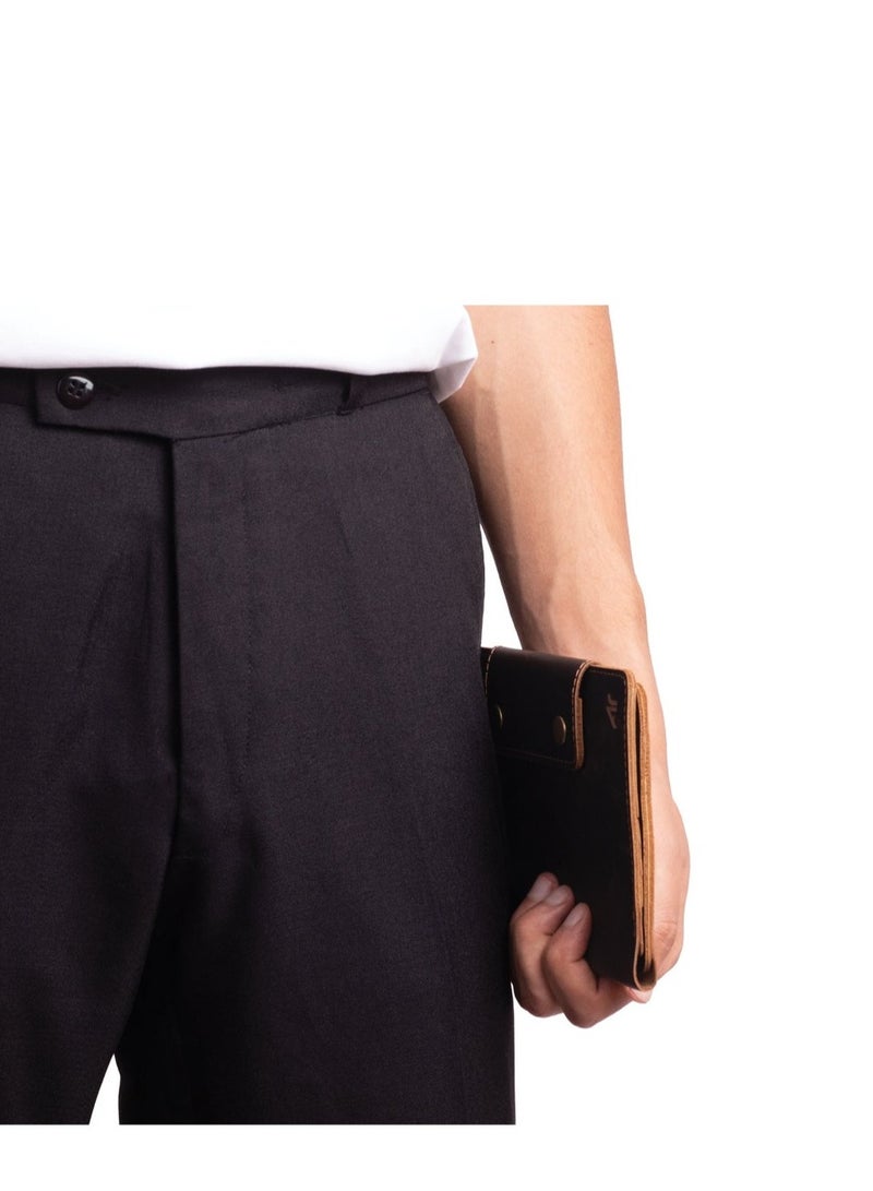 ايه ار سابلاي Ar Passport Wallet من Arij Bags | محفظة سفر جلد طبيعي، جيب باسبور، أماكن للكروت والتذاكر (بني) - Image 5