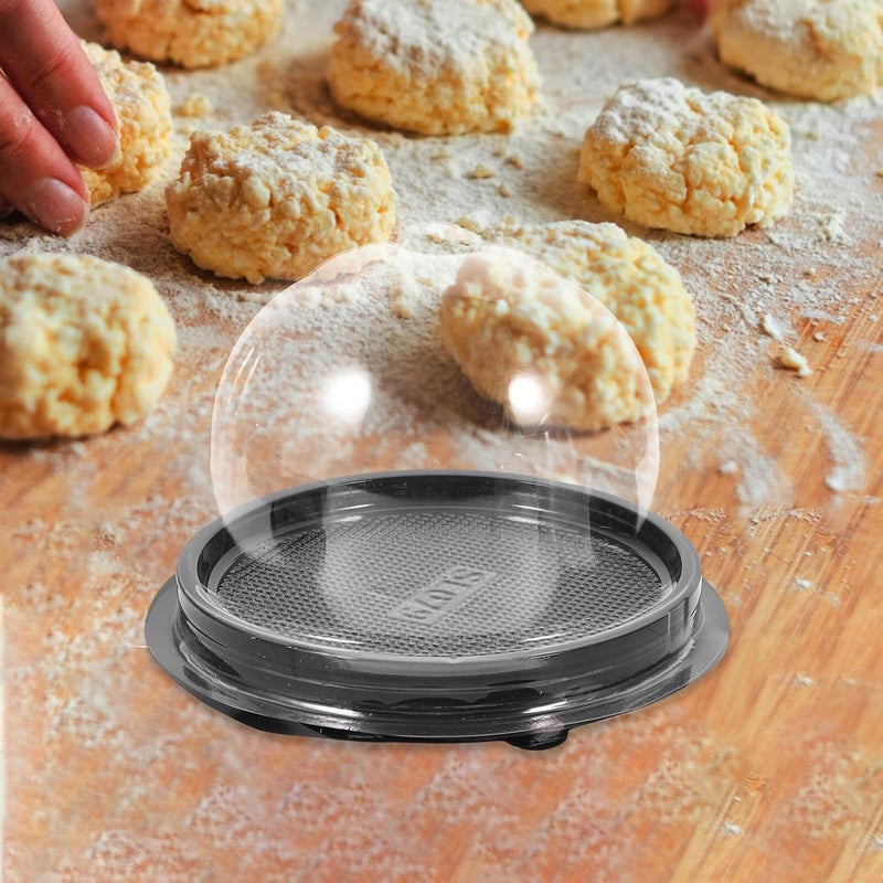 GALPADA 50 Sets Portable round Cake Dome Boxes 3-inch Small Cake Carrier Baking Display Containers for Birthday Bakery Packing - Image 4