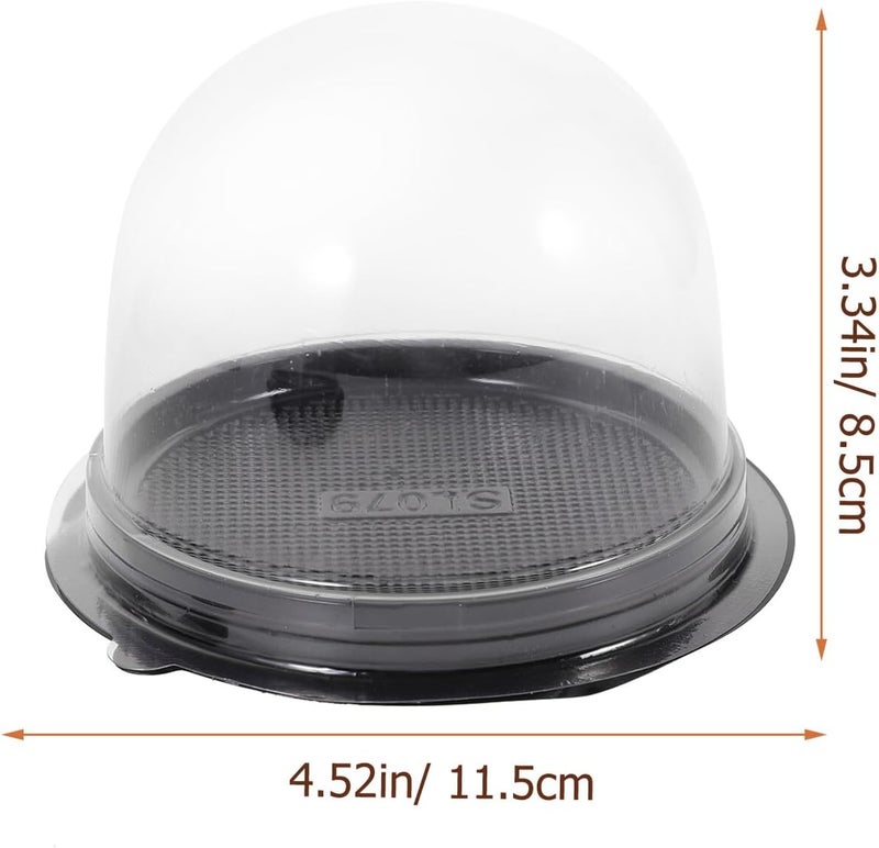 GALPADA 50 Sets Portable round Cake Dome Boxes 3-inch Small Cake Carrier Baking Display Containers for Birthday Bakery Packing - Image 2