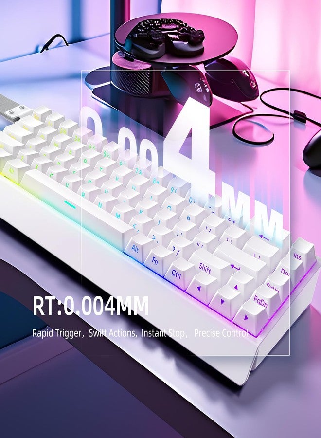 IROK Mer68 LITE Wired 68 Keys, Magnetic Switch Mechanical Keyboard, 8KHZ Polling Rate/Latency As 0.125MS/64KHZ All Keys Scan Rate/ARGB, Hot Swappable Gaming Keyboard(White) - Image 5
