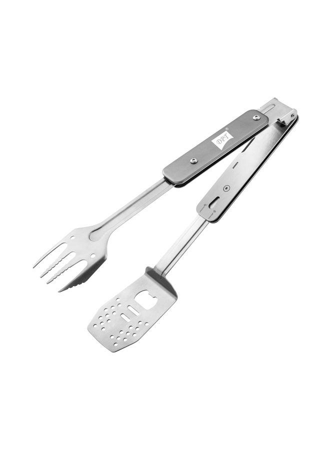 دي بي تي طقم شواء متعدد الاستخدامات، طقم عدة شوي، فضي، مقاس 5.9*22.6 سم - Image 1