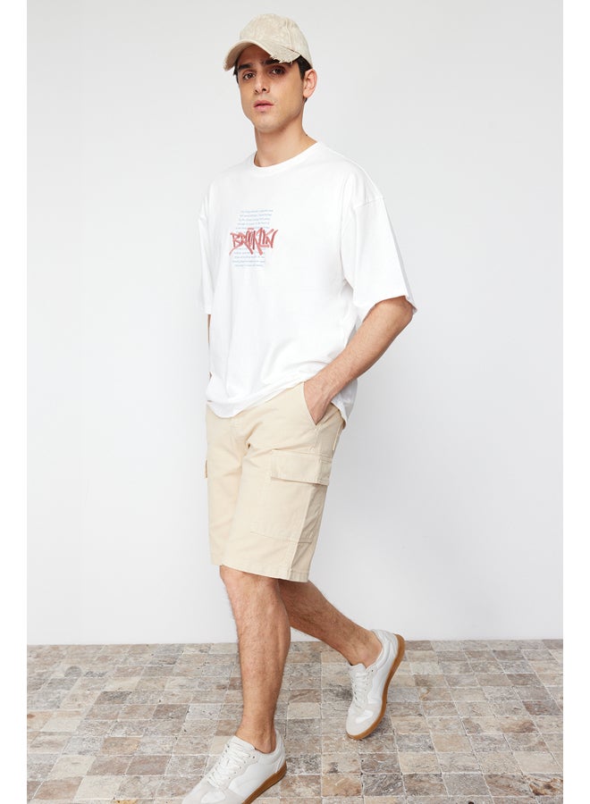 trendyol Stone Comfort Cut Cargo Pocket Denim Denim Shorts & Bermuda TMNSS23SR00065 - Image 1