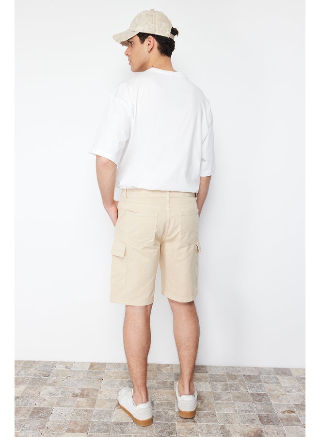 trendyol Stone Comfort Cut Cargo Pocket Denim Denim Shorts & Bermuda TMNSS23SR00065 - Image 4
