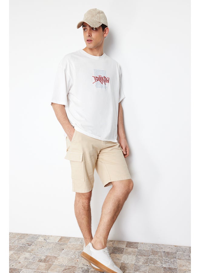 trendyol Stone Comfort Cut Cargo Pocket Denim Denim Shorts & Bermuda TMNSS23SR00065 - Image 2