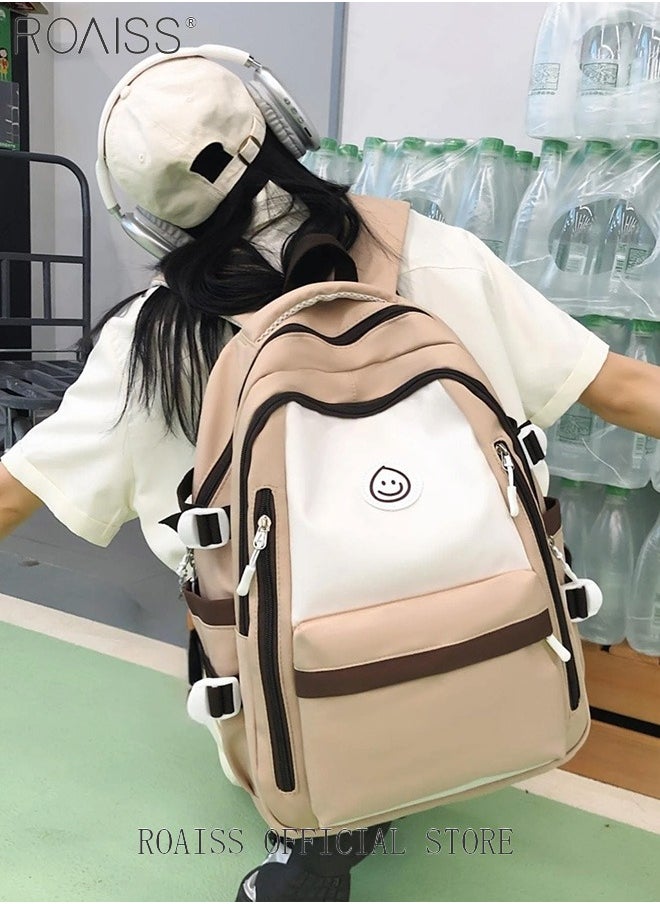 roaiss - Unisex Multifunctional Backpack Large Capacity with Multiple Pockets for Organized Storage Scientifically Divided Compartments Trendy and Stylish Pattern Print Suitable for Work School or Short Trips - Image 1