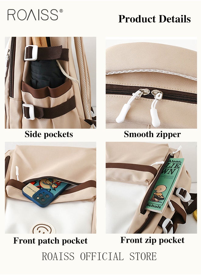 roaiss - Unisex Multifunctional Backpack Large Capacity with Multiple Pockets for Organized Storage Scientifically Divided Compartments Trendy and Stylish Pattern Print Suitable for Work School or Short Trips - Image 1