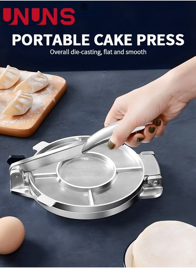 UNUNS Tortilla Press,6.3 Inch Cast Iron Tortilla Press,Aluminium Tortilla Maker,Rotis Press,Dough Press,Tool For Any Recipe  - Image 5