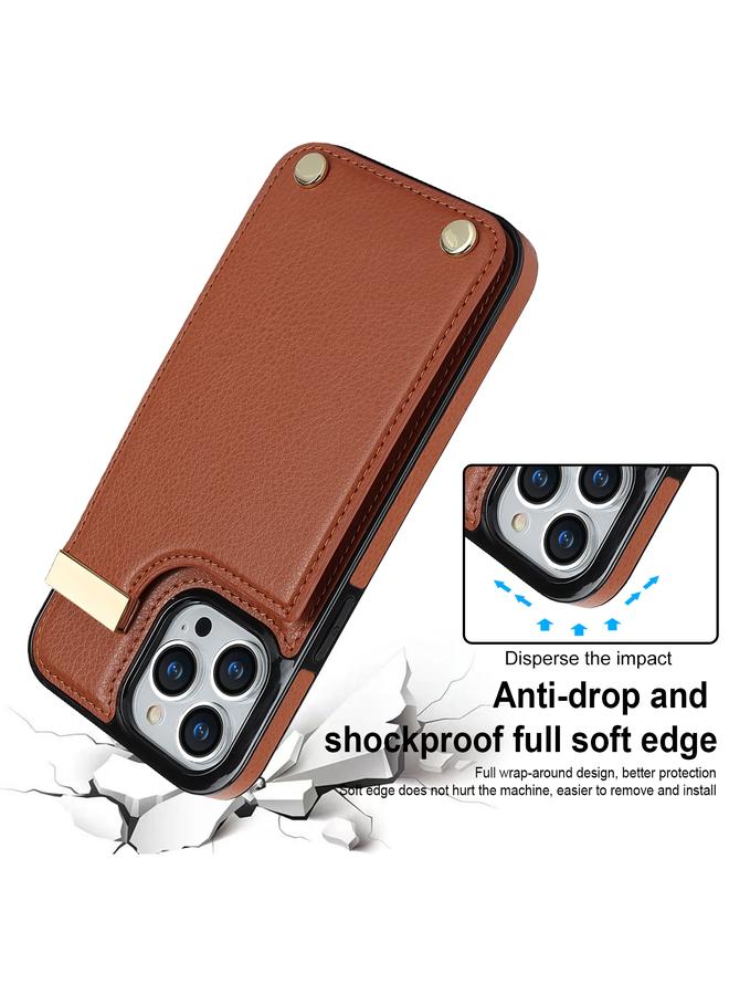 S-TOP Case For iPhone 13 Pro Metal Buckle Card Slots Phone Case - Image 3