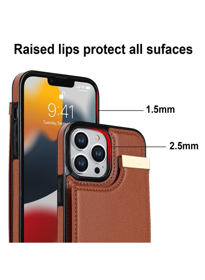 S-TOP Case For iPhone 13 Pro Metal Buckle Card Slots Phone Case - Image 4