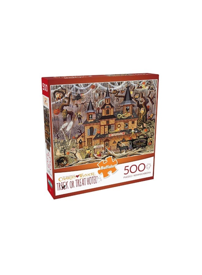 Buffalo Games - Charles Wysocki - Trick or Treat Hotel - 500 Piece Jigsaw Puzzle - Image 5