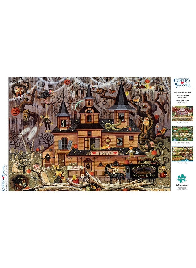 Buffalo Games - Charles Wysocki - Trick or Treat Hotel - 500 Piece Jigsaw Puzzle - Image 4