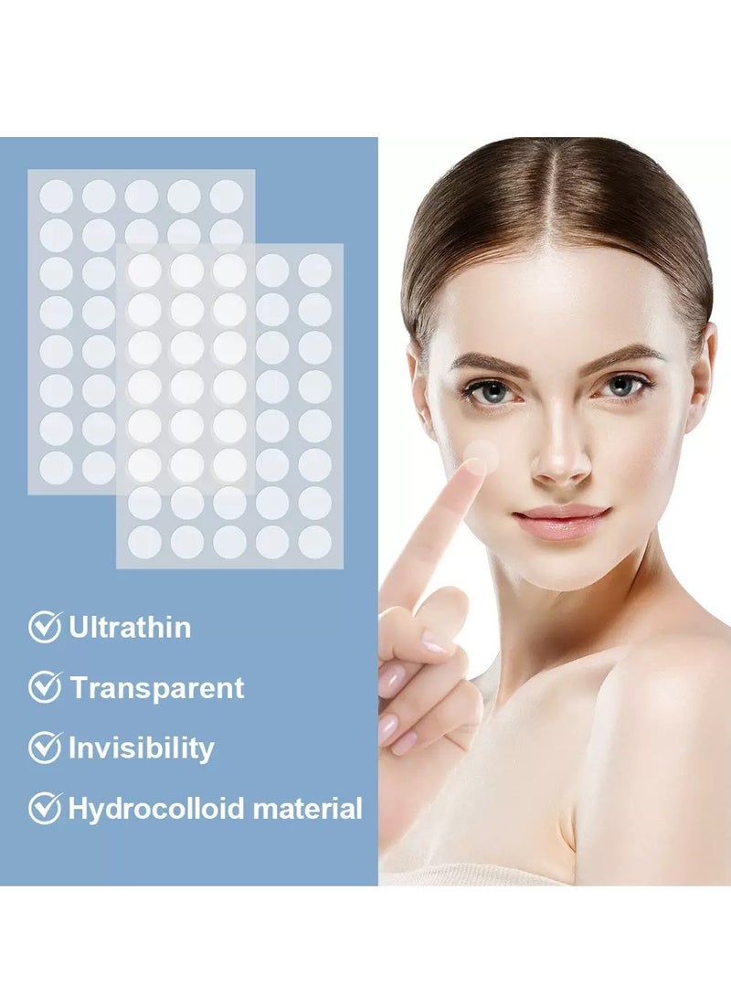 رقعة حب الشباب، 400 رقعة للوجه لعلاج البثور، رقعة هيدروكولويد لإصلاح البثور في الوجه، مقاومة للماء، تقلل من الألم واحمرار حب الشباب - Image 2
