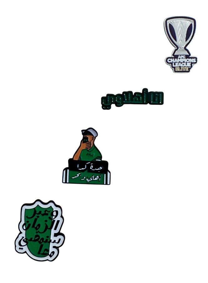 4 pieces of mobile phone stickers with phrases and slogans: I am an Al-Ahly fan and Jeddah is like this, my family and my sea, suitable for fans of the Saudi Al-Ahly - Image 2