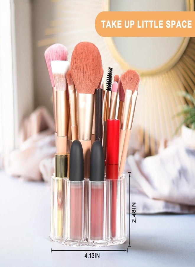 Obsoorth Divided Makeup Brush Organizer 12 Deep Slots Clear Acrylic Cosmetic Brushes Holder and Storage for Eye lines Pencils Toothbrush Lipstick on Bathroom Vanity Bedroom Countertop - Image 5