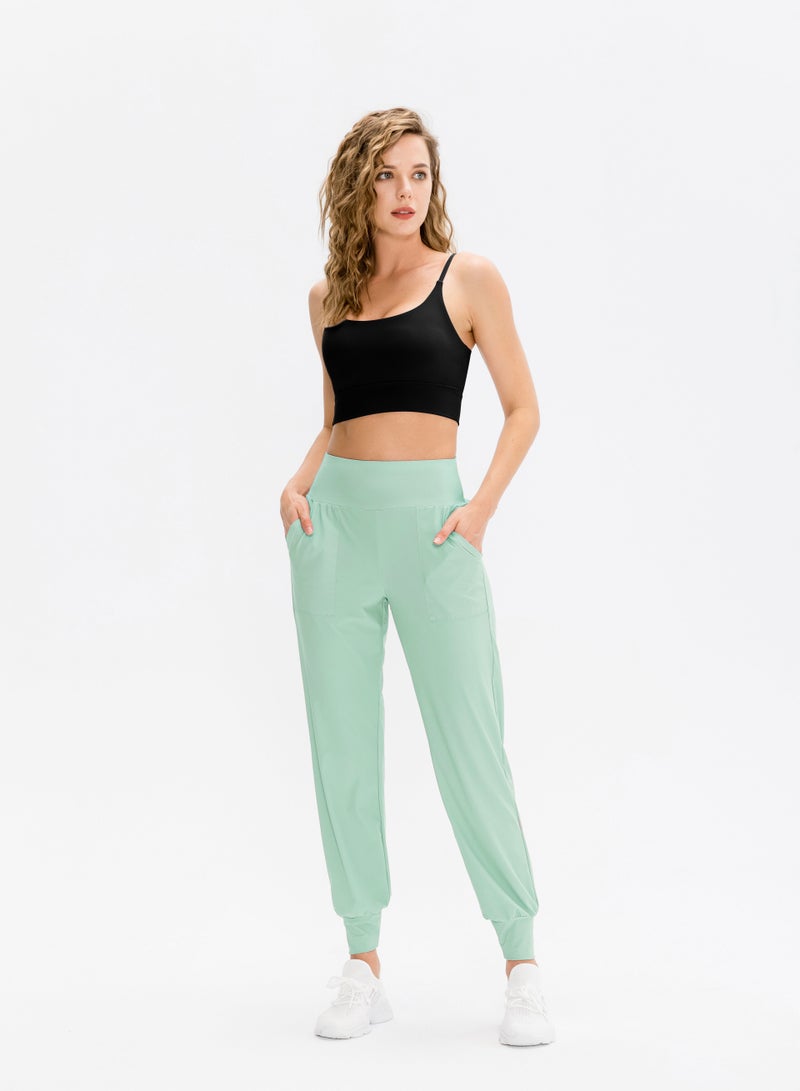 Loquat Women Quick Dry Breathable Yoga Pants Green  - Image 1