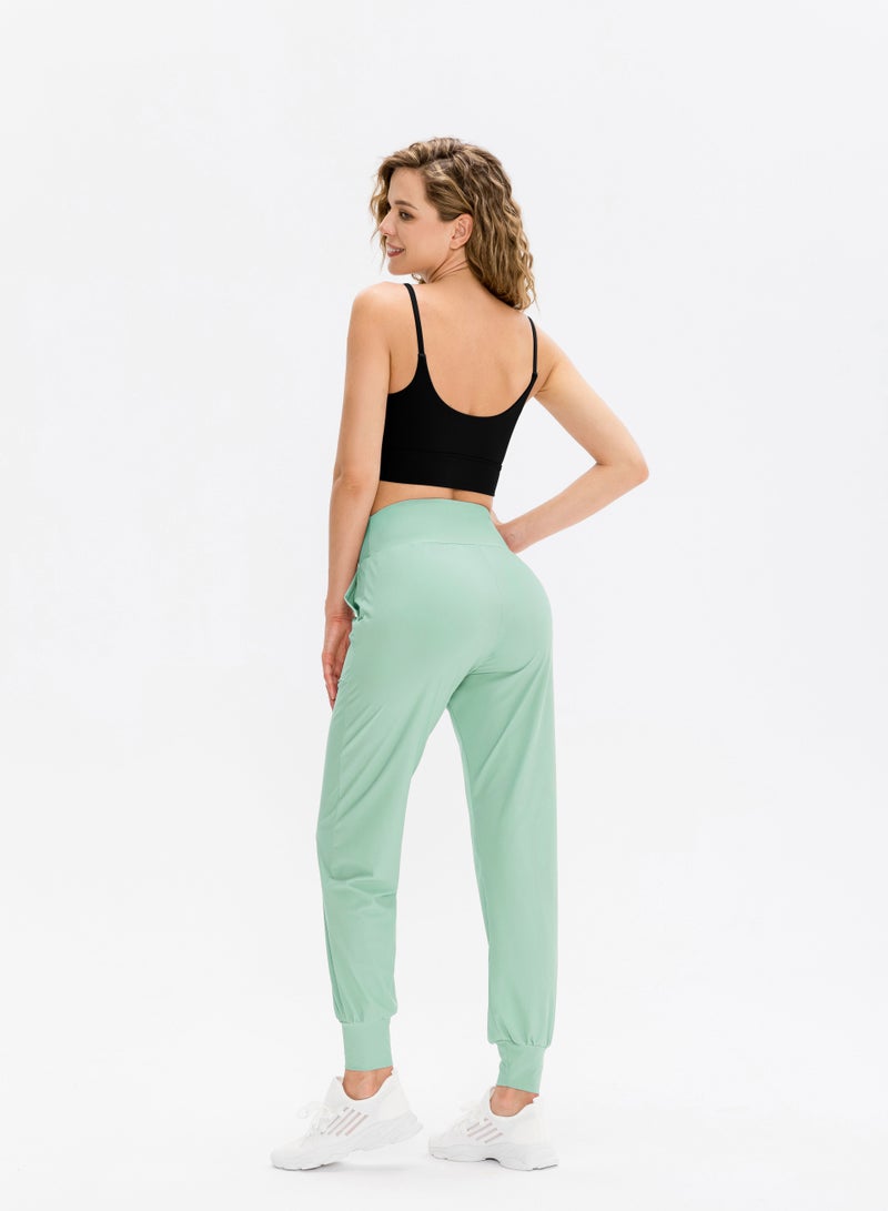 Loquat Women Quick Dry Breathable Yoga Pants Green  - Image 2