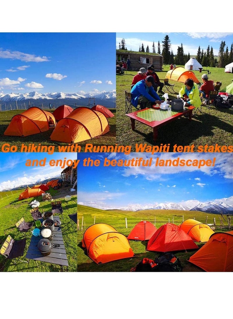 KASTWAVE Beach Tent Stakes, Canopy Anchors Canopy Stakes, Heavy Duty Screw Shape 10 inch - 8 Pack Orange - Image 5