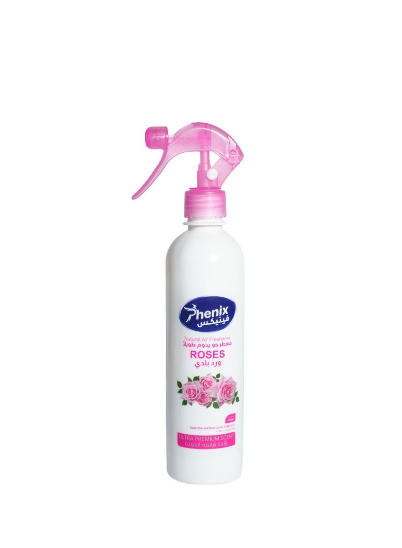 Phenix Rose Air Freshener, For Air & Fabric, 450ml