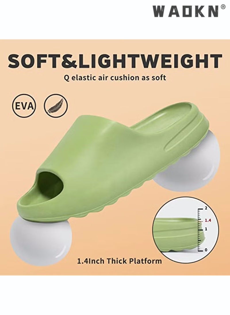 WAOKN Unisex House Shoes Non-Slip thick Soft Platform Slide Sandals for Women Men Indoor Outdoor Shower Bathroom Slipper for Adult , Anti-slip Flat Sandal Slippers For Bathroom Or Indoor Use  - Image 4