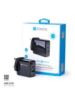 Admos USB-C PD Quick Charger Adapter Compatible With Multiple Devices ...