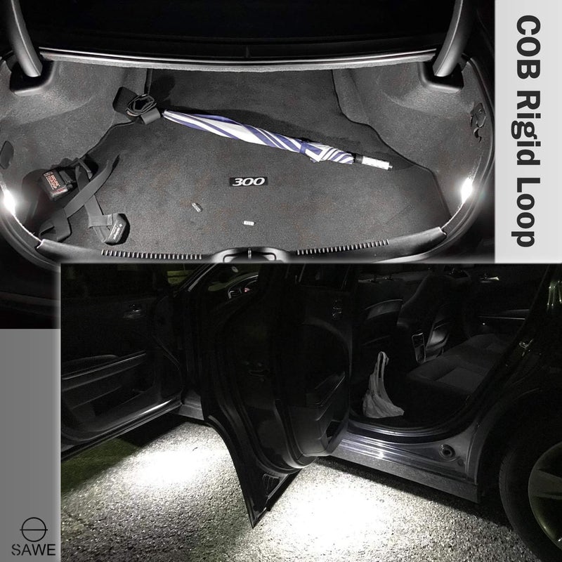 SAWE 44mm COB Festoon LED Bulbs For Car Side Door Courtesy Rigid Loop 1.73" LED Light Bulbs 561 562 567 (2 pieces) (White) - Image 4