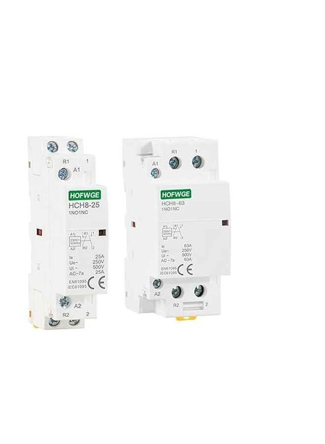2P 63A 4NO AC Modular Contactor With Manual Control Switch 220V Din Rail - Image 1