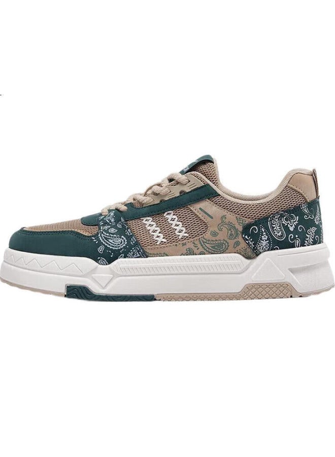 Warrior Men'S Summer Casual Shoes, Retro Breathable Canvas Shoes, Khaki Green Mesh, Size 41 - Image 1
