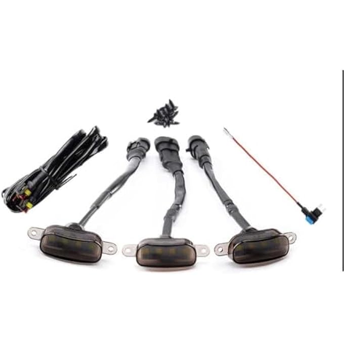 rayihni 3Pcs Led Grille Lights With Fuse  Wire Compatible With Ford F150 20042019Ram 1500 20132018 Exterior Accessories - Image 1