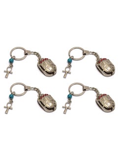 4 pieces Silver with ankh key