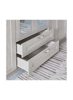 Brooklyn 6-Door Wardrobe with 2 Drawers and Mirror 240 x 220 x 55 cm - pzsku/Z93D890618AF5C7250D01Z/45/_/1711529565/33150a36-39e2-4b9a-8b8a-a47019fb9cbd