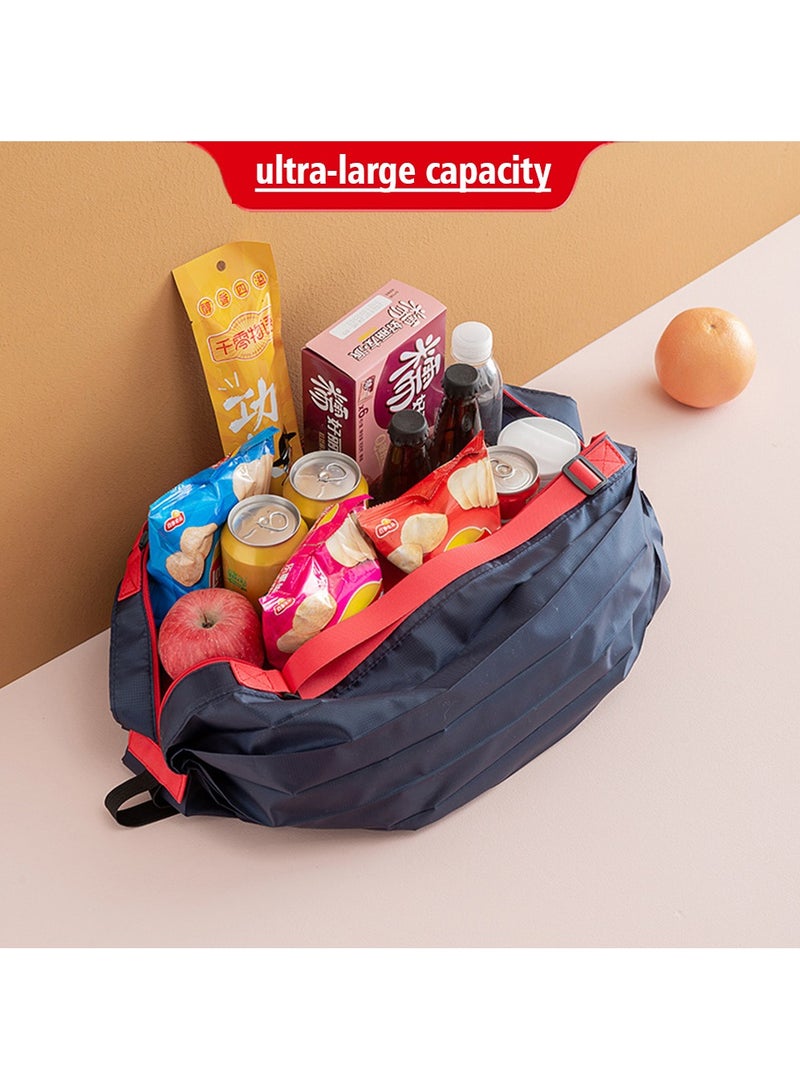 1 Pack Portable Reusable Grocery Bags, Folding Tote Shopping Bag Fits in Pocket, Washable Waterproof Tote Bags Shoulder Bags ﻿  - Image 5