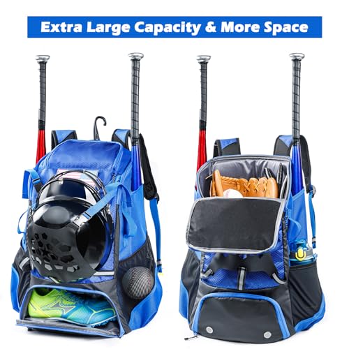 VIGEGARI Youth Baseball Backpack for Boys, Bat Bag, Softball Bag, T-Ball, Softball Equipment & accessories for Bat, Glove Holder, Helmet, Shoes Compartment, Baseball Gifts for Youth and Adults. - Image 4