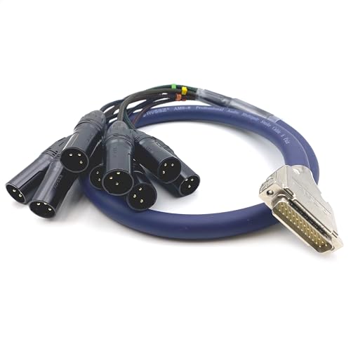BOUUNCIY DB25 to XLR Male Snake Cable DB25 Male to 8 Channel XLR 3Pin Male Balanced Snake Cable DSub Snake Cable Patch Bay Interface Modular Cable 1 Meter328ft - Image 1