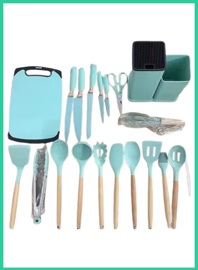 Premium 19-Piece Silicone Kitchen Utensil Set - Heat Resistant, Non-Stick Cooking Tools with Holder | Durable & BPA-Free  - Image 2
