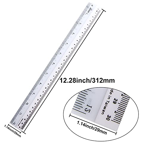 CertBuy 36 Pack Flexible Ruler 12 Inch, Plastic Clear Bendable Rulers, Unbreakable Clear Rulers- Shatterproof Bendy Straight Ruler for School Classroom, Home, or Office - Image 2