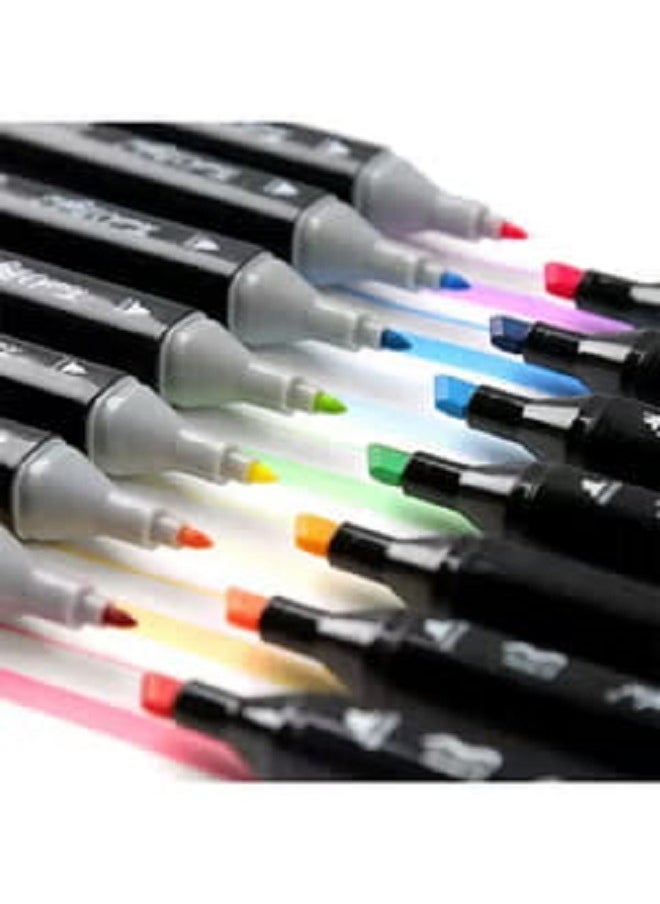 Generic - Color touch bag 60pcs felt-tip pen has two sides, thin side and thick side - Image 1