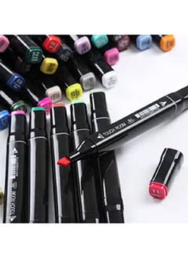 Generic - Color touch bag 60pcs felt-tip pen has two sides, thin side and thick side - Image 1
