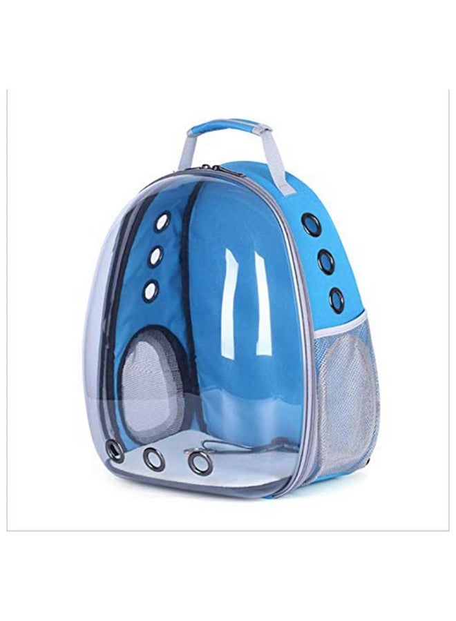 إيميلي بيتس حقيبة ظهر قابلة للتنفس لحمل القطط والكلاب والجراء على شكل كبسولة فضاء لرائد الفضاء (أزرق فاتح)