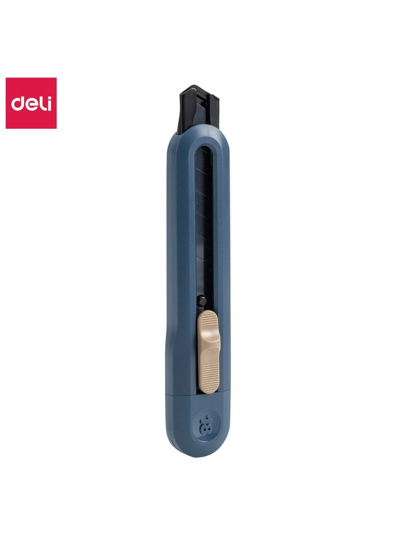 Deli Nusign ENS062 Heavy-Duty Snap-Off Cutter with SK5 Edge & Breakaway Cover - Blue - Image 1