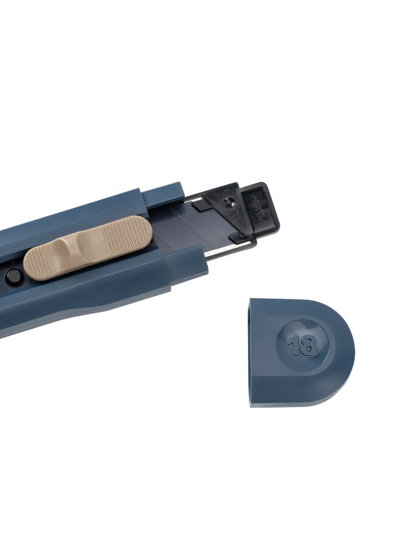 Deli Nusign ENS062 Heavy-Duty Snap-Off Cutter with SK5 Edge & Breakaway Cover - Blue - Image 3